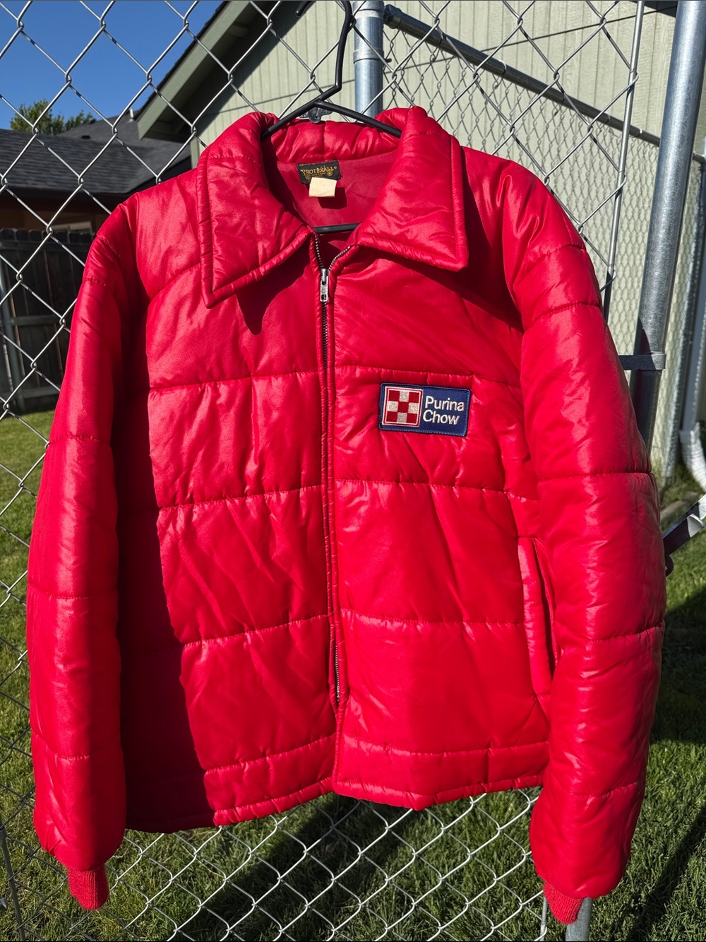 Vintage Purina Chow Red Puffer Jacket